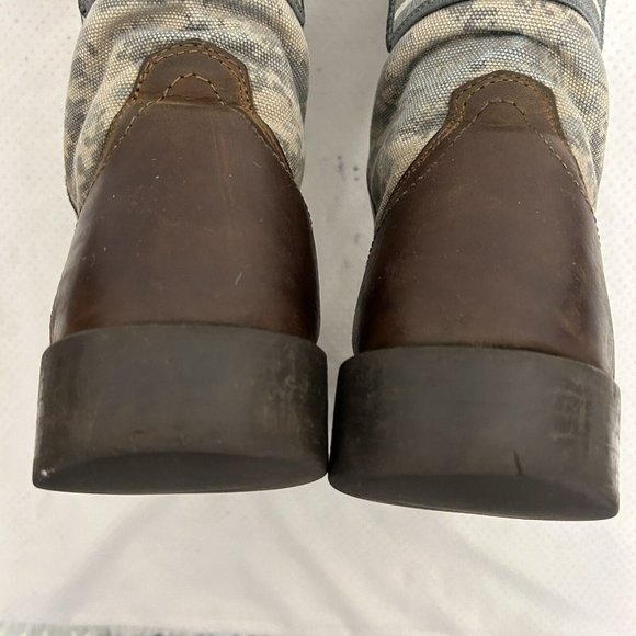 Ariat Sport Patriot Western Boot Distressed Camo Square Toe Brown Mens Sz 9.5 D - Picture 8 of 10